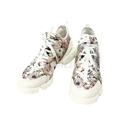 Dior D Connect Sneaker White with Print - Size 41