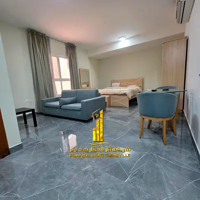 Furnished studio for monthly rent in Ajman, Al Rashidiya 2 - near Ladies Park ✔️ Includes bills and internet ⚡📶 Ready to move in immediately!