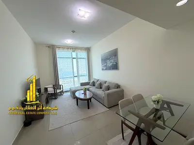 ✨ أفخم وارقى شقة غرفة وصالة للإيجار الشهري في كورنيش عجمان برج الاتحاد مقابل فندق باهي ✨ استمتع بأرقى أسلوب حياة بإطلالة بحرية كاملة! شقة غرفة وصالة