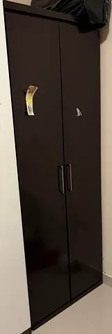 Dark brown 2-door wardrobe / cabinet - good condition