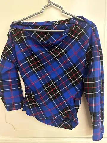 Title: ZARA Women’s Plaid Blouse & Skirt Set – Size S/M – Worn Once