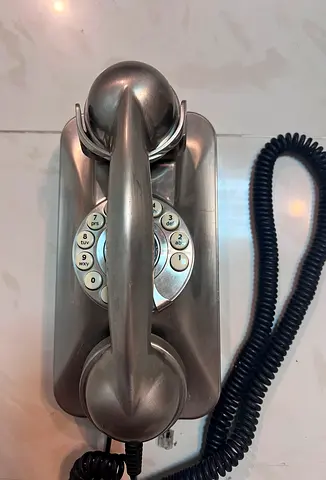 Retro Style Metal Wall Mount Landline Phone