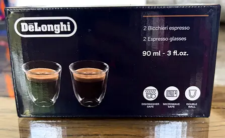 DeLonghi Double-Walled Glasses - New in Box