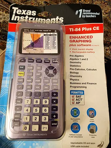 TEXAS INSTRUMENTS TI-84 Plus CE Python Enhanced Graphing plus Software, Iris/Purple