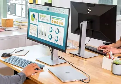 HP E27d G4 27 Inch Monitor USB-C QHD 2560X1440 With Advance Docking WEB Cam