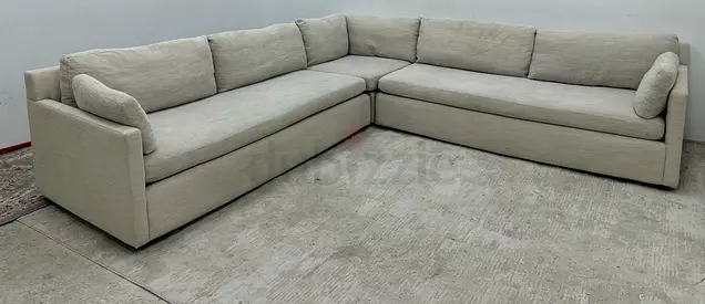 Looks great condition west elm corner sofa