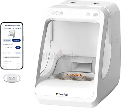 PawsPik Automatic Microchip RFID Pet Feeder, for Cats & Small Dogs, 16-Cup, ISO Microchip Compatible