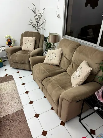 Fabric Recliner Sofa Set