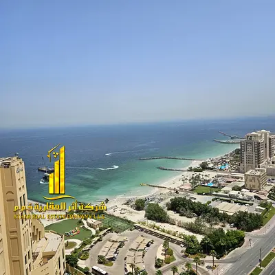 One-bedroom apartment with sea view in Ajman - Corniche - Al Ittihad Tower - furnished with hotel-style furniture for monthly rent