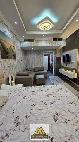 Studio with Balcony | Parking | Garden City | Monthly or Annual Rent | Prime Al Hamidiya Location