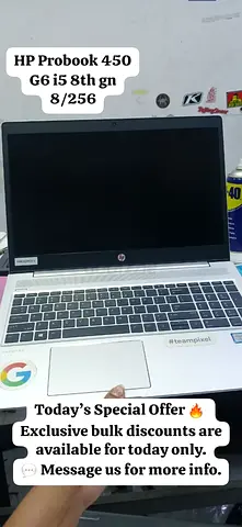 HP ProBook 450 G6 - Intel i5 (8th Gen), 8GB RAM, 256GB SSD