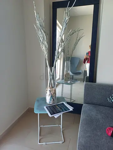 Tall Decorative Floor Vase with Artificial Branches