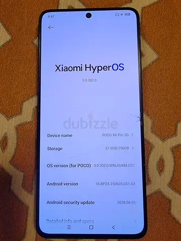 Xiaomi Poco X6 Pro 5G 256gb 12gb only Front glass crack