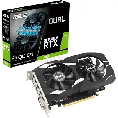 ASUS Dual GeForce RTX 3050 6GB GDDR6 Graphics Card (Dual-Fan) - Used
