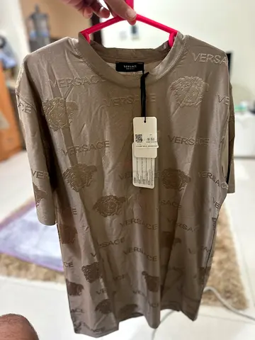 Versace logo print men's T-shirt - new with tags, beige