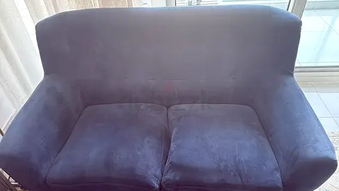 Two-seater velvet loveseat sofa - good condition