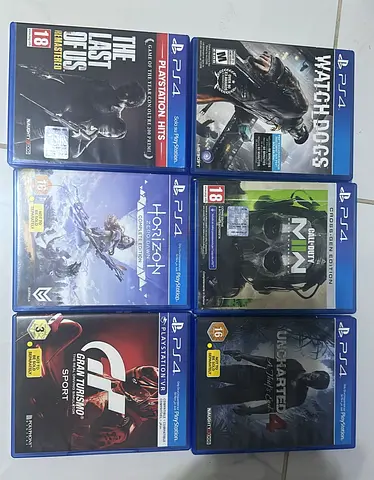 Bundle of 6 PS4 Games – The Last of Us, Watch Dogs, Horizon, Modern Warfare, GT Sport, Uncharted 4