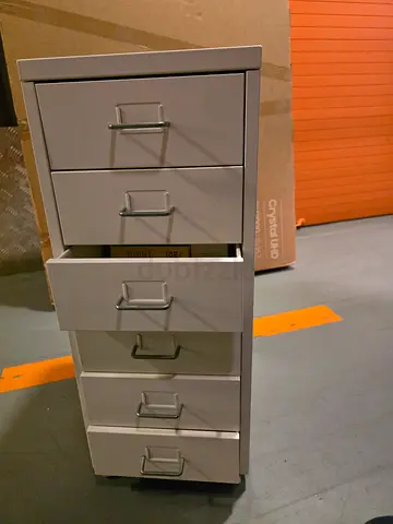 Ikea Helmer 6-Drawer Metal Storage Cabinet - Good Condition