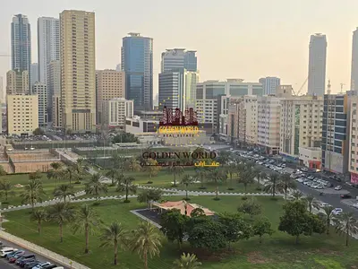 3BR Apartment in Al Majaz 3 Near Al Safya Park, 2 Balconies, Master Bedroom, Panoramic Windows, Maid Room, 3 Baths, AED 55K