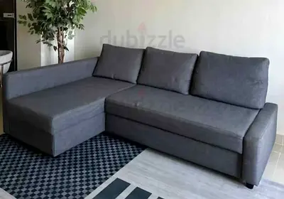 Grey L-shaped 3-seater Sofa with Chaise - Good Condition