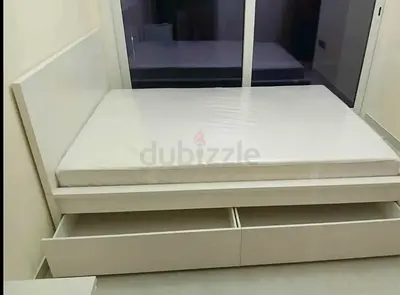 IKEA malam bed with mattress 140x200cm