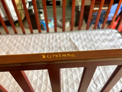 Wooden Baby Crib with Mattress - Junios brand (used)