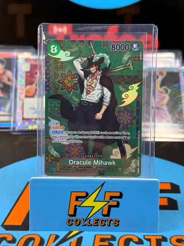 Dracule Mihawk Anime Trading Card - Graded/Protected Sleeve