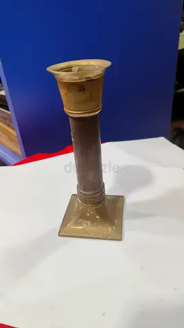 Antique brass candle holder 16cm height