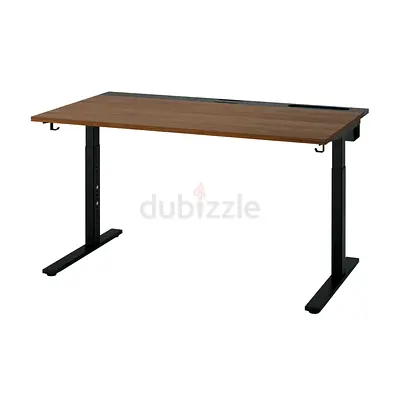 IKEA MITTZON Walnut Veneer/Black Desk