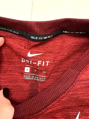 Nike Dri-FIT running t-shirt, size S, red