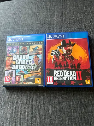 Rdr2 and gta 5 ps4 game bundle