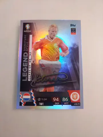 Signed Legend Football Trading Card - Classic Netherlands Player
