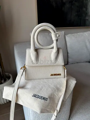 Jacquemus Le Chiquito Noeud Bag – Beige Canvas – 2023 – 100% Authentic