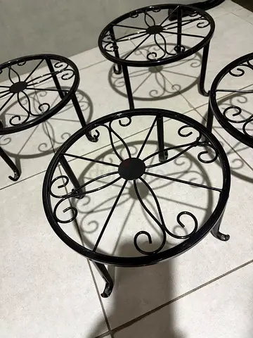 Set of Metal Plant Stands
