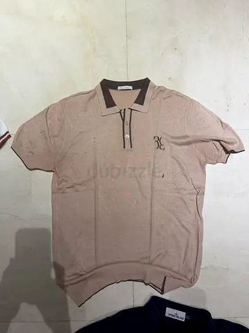 Men's beige polo shirt, size approx xxl ( fits m &L) , good condition brand billionaire