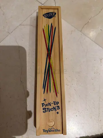 Wooden Pick-Up Sticks Game (Vintage-style) - Complete Set