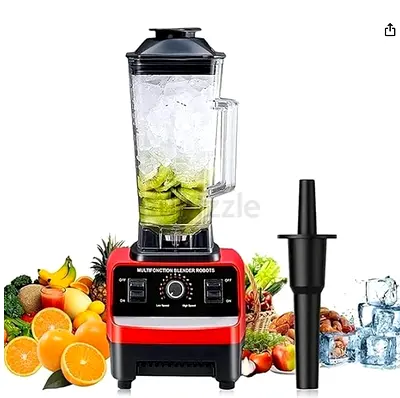 High-power Red Countertop Blender with Multiple Jars