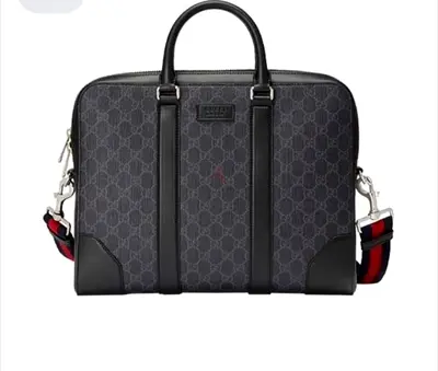 Gucci GG Black Medium Brief Case