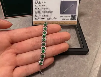 Handmade Green jade bracelet