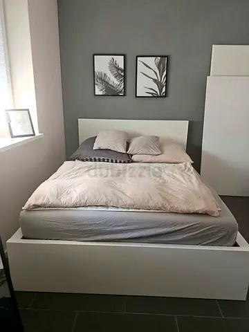 IKEA Queen White Malm bed frame with IKEA Queen mattress