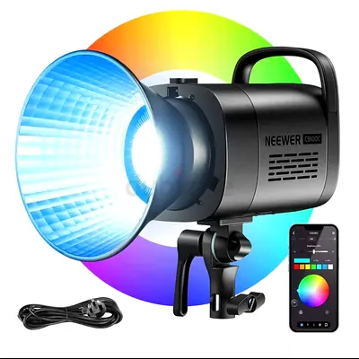 Neewer RGB CB100C 130W LED Studio Video Light - Powerful Compact Continuous Light