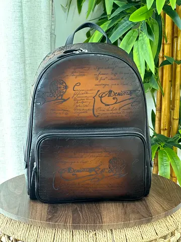 Berluti scritto leather backpack