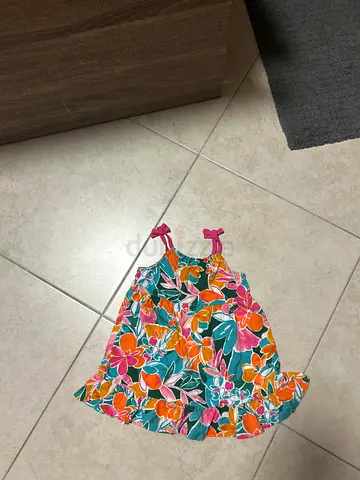 Colorful floral sleeveless girl's summer dress — gently used