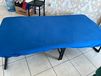 Bed folding with attached mattress