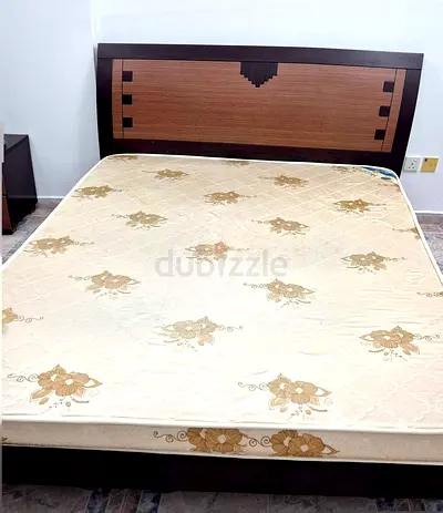 Wooden Double Bed Frame with Mediflex Medical Mattress