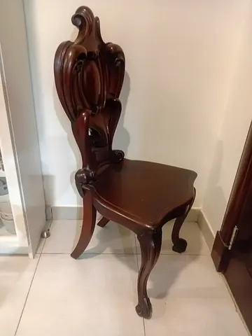 Antique Victorian hall chair - London Provenance.