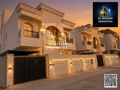Classic design villa with stone facade (ground floor + first floor + roof) in Al-Haliyo, 5 master bedrooms. Price includes registration and ownership
