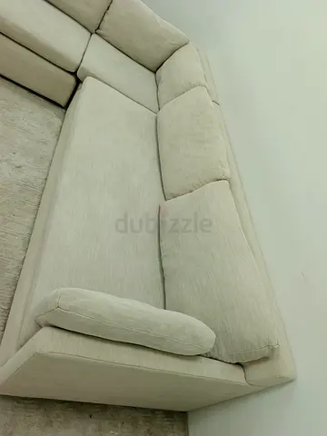 West elm beige color corner sofa