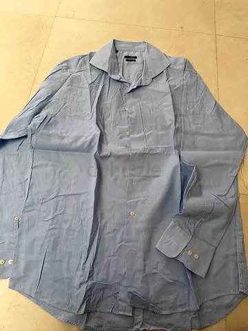 Light blue long-sleeve men's dress shirt - good condition suitsupply size 45 european