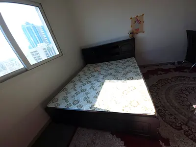 Double Bed Frame without Mattress - Dark Wood, Good Condition